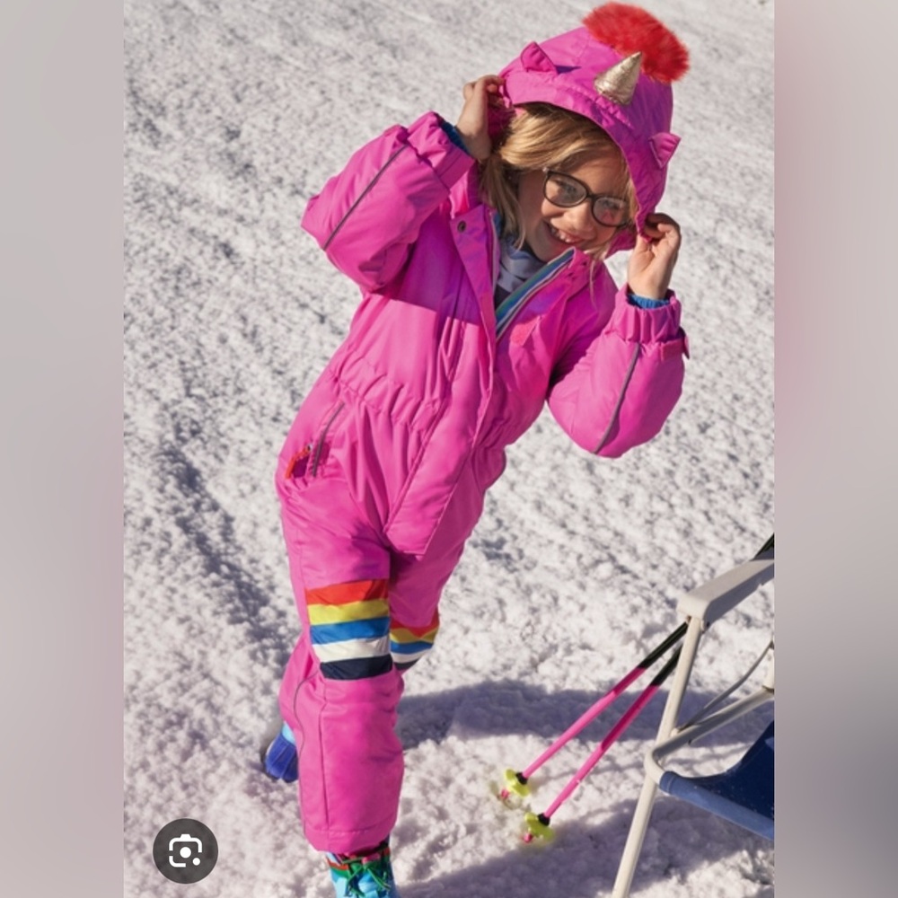 Rare! Mini Boden Unicorn Snowsuit Size 7/8
